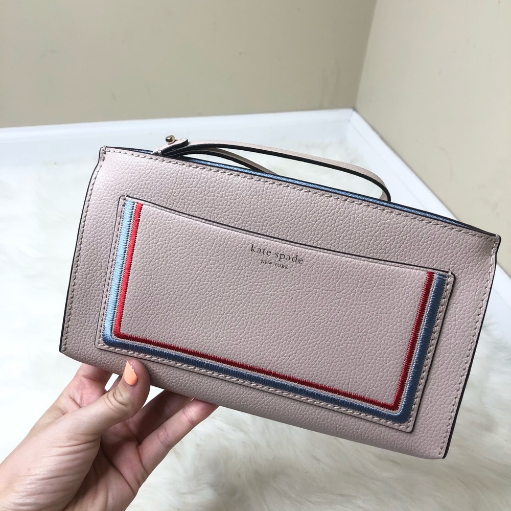 Kate spade Eva embroidered clutch wristlet